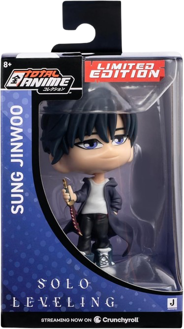 Total Anime Sung Jinwoo (Kawaii) - 4-Inch Scale Articulated Mini-Figure with Display Base
